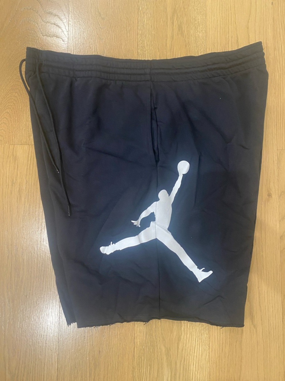 Jordan Men's Black Athletic Shorts with White Jumpman Logo